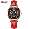 5188 OLEVS Women Watch Fashion Casual Popular Dress  PU Leather  Quartz Watches  Cheap Prices Low MOQ Beatiful Lady  WristWatch